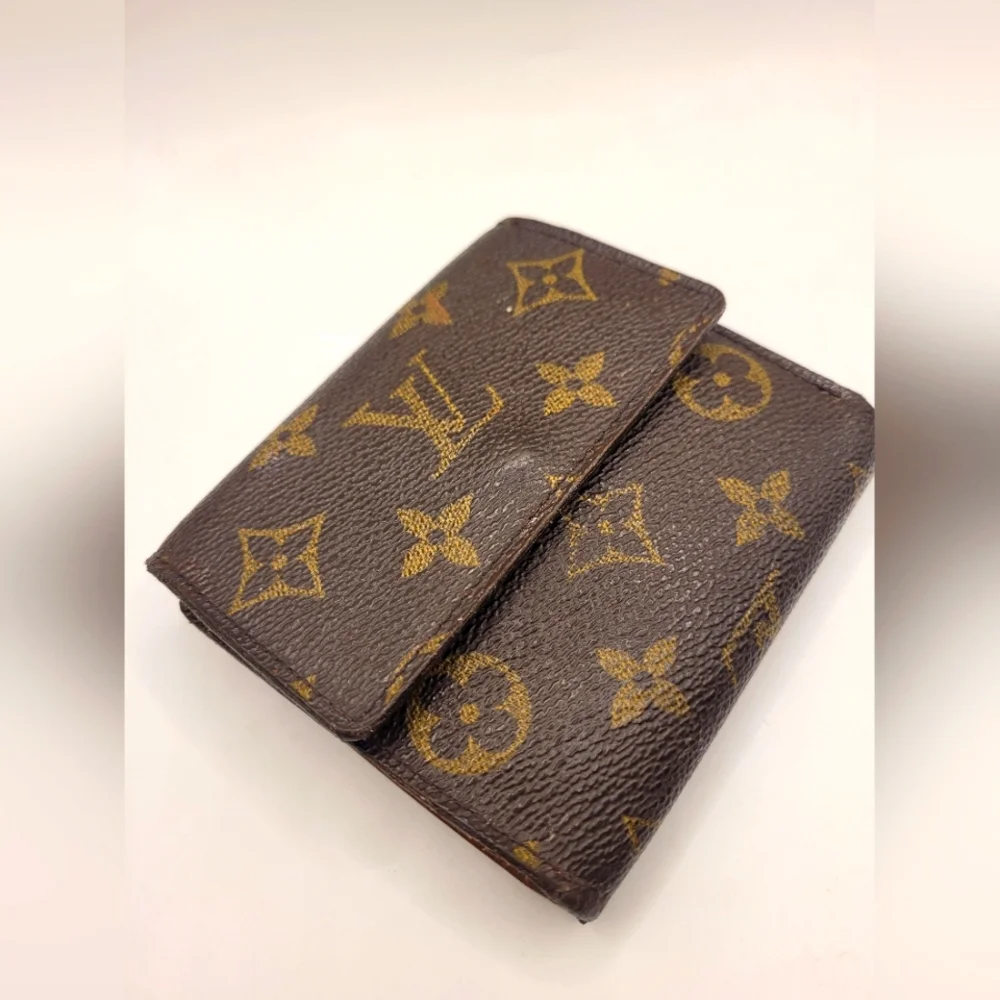 Louis Vuitton Brown Monogram Trifold Porte Portefeiulle Elise Wallet